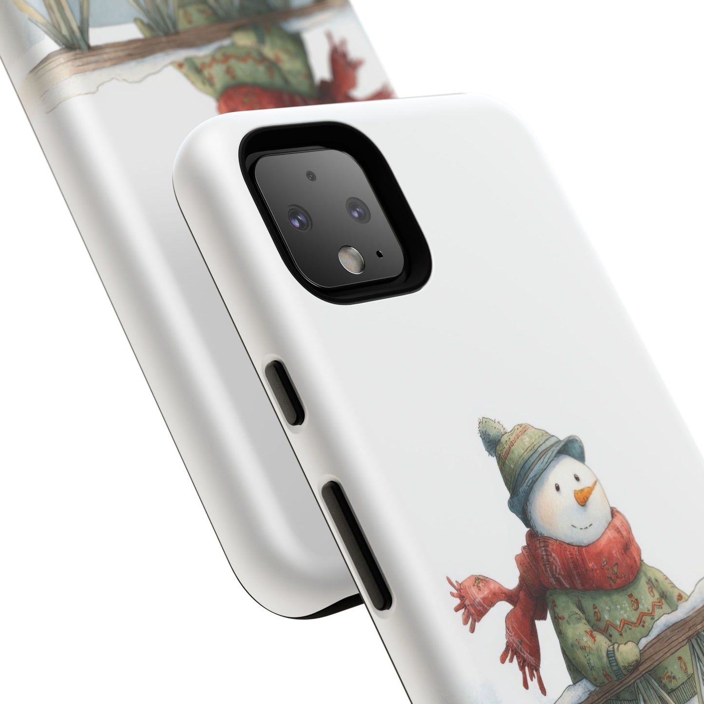 Snowman Phone Case – Winter Holiday Gift, Cute Snowman Design, Winter Accessories, Protective Phone Case, Unique Christmas Present