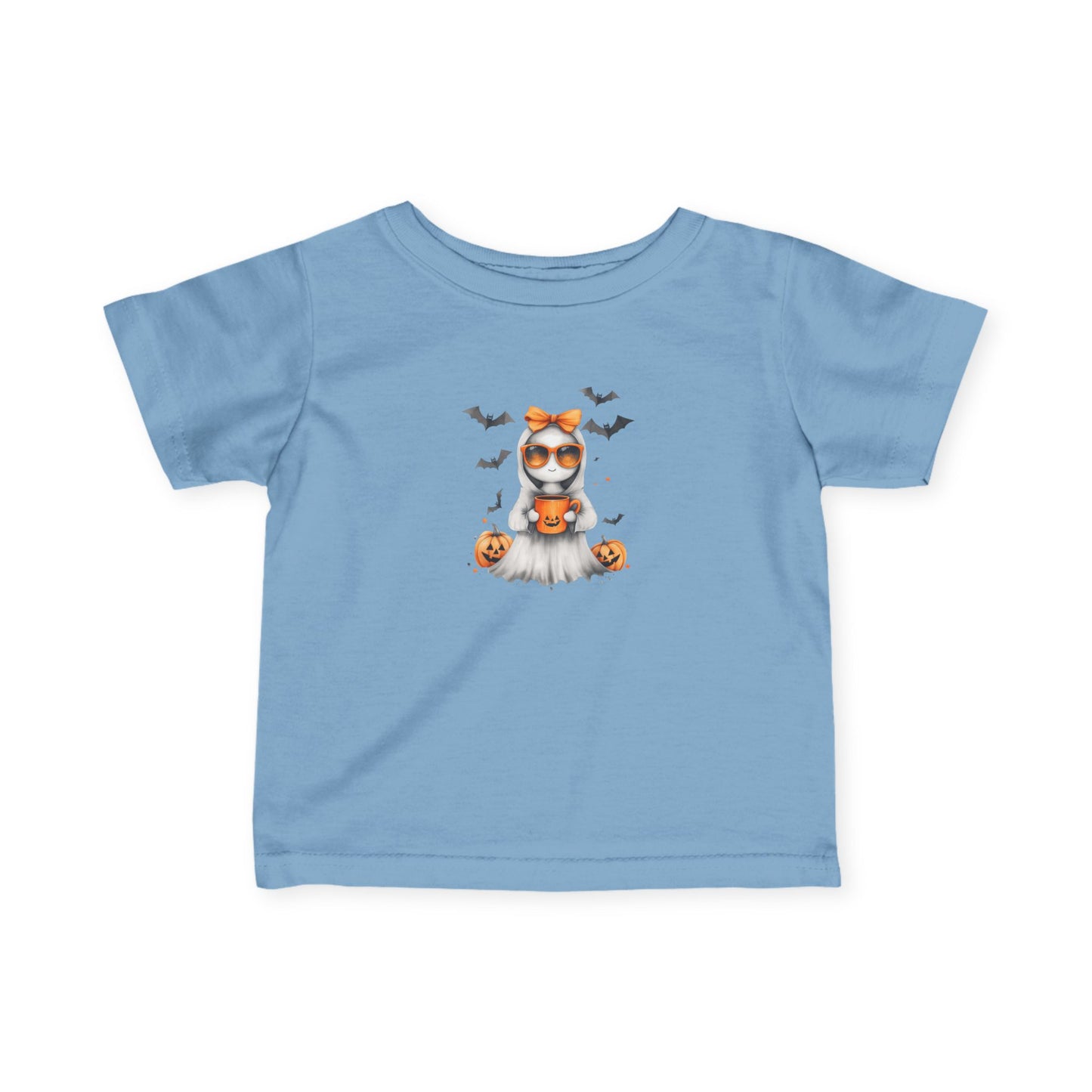 Halloween Infant T-Shirt, Cute Pumpkin Ghost Tee, Toddler Halloween Costume, Fall Baby Shirt, Spooky Kids Apparel