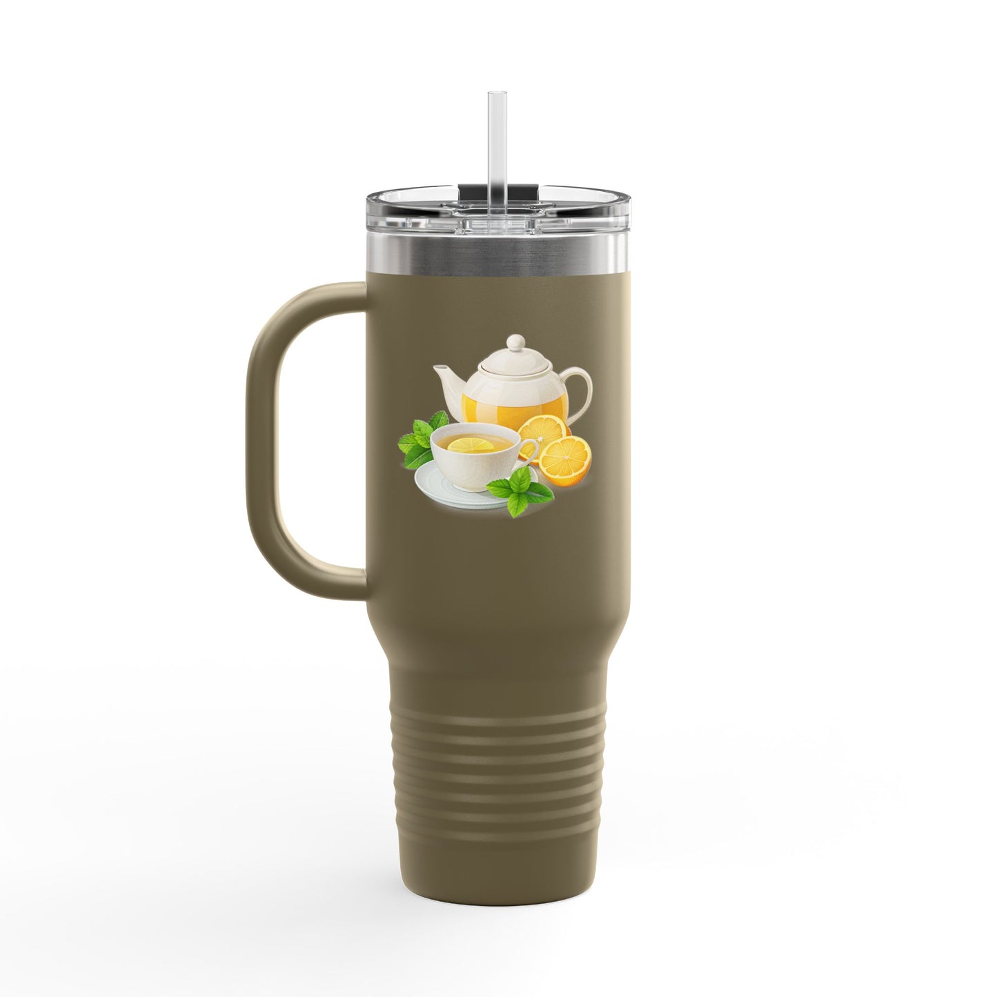 Lemonade Insulated Travel Mug, Perfect for Hot Drinks, Summer Picnics, Outdoor Adventures, Gifts for Tea Lovers, 40oz