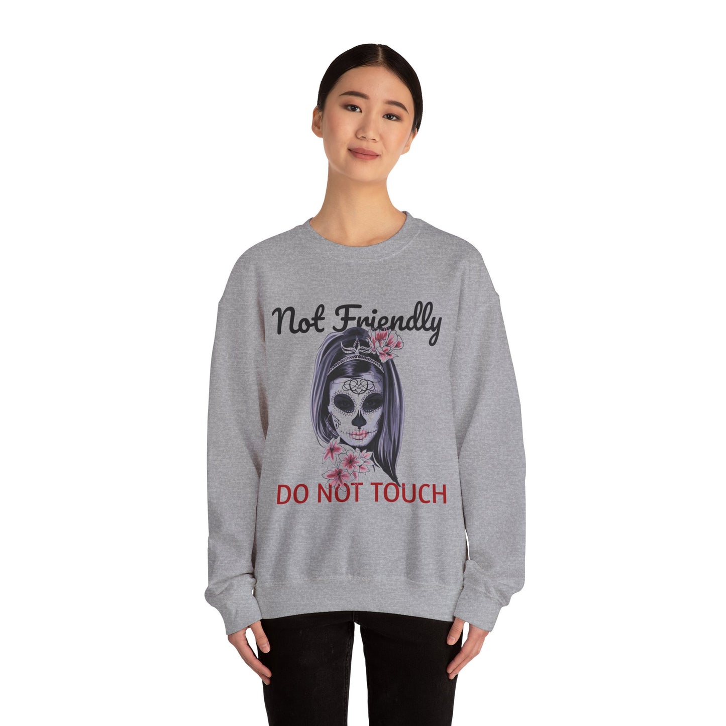 Edgy Skull Graphic Crewneck Sweatshirt | Halloween Gift, Casual Wear, Unisex Apparel, Cozy Sweatshirt, Unique Graphic Design
