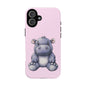 Cute Hippo Phone Case - Tough Cases, Animal Phone Cover, Kawaii Accessories, Gifts for Kids, Unique Tech Gear