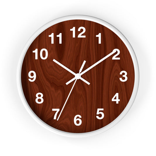 Rustic Wooden Wall Clock, Farmhouse Decor, Home Office Accessories, Gift for Her, Modern Minimalist Timepiece
