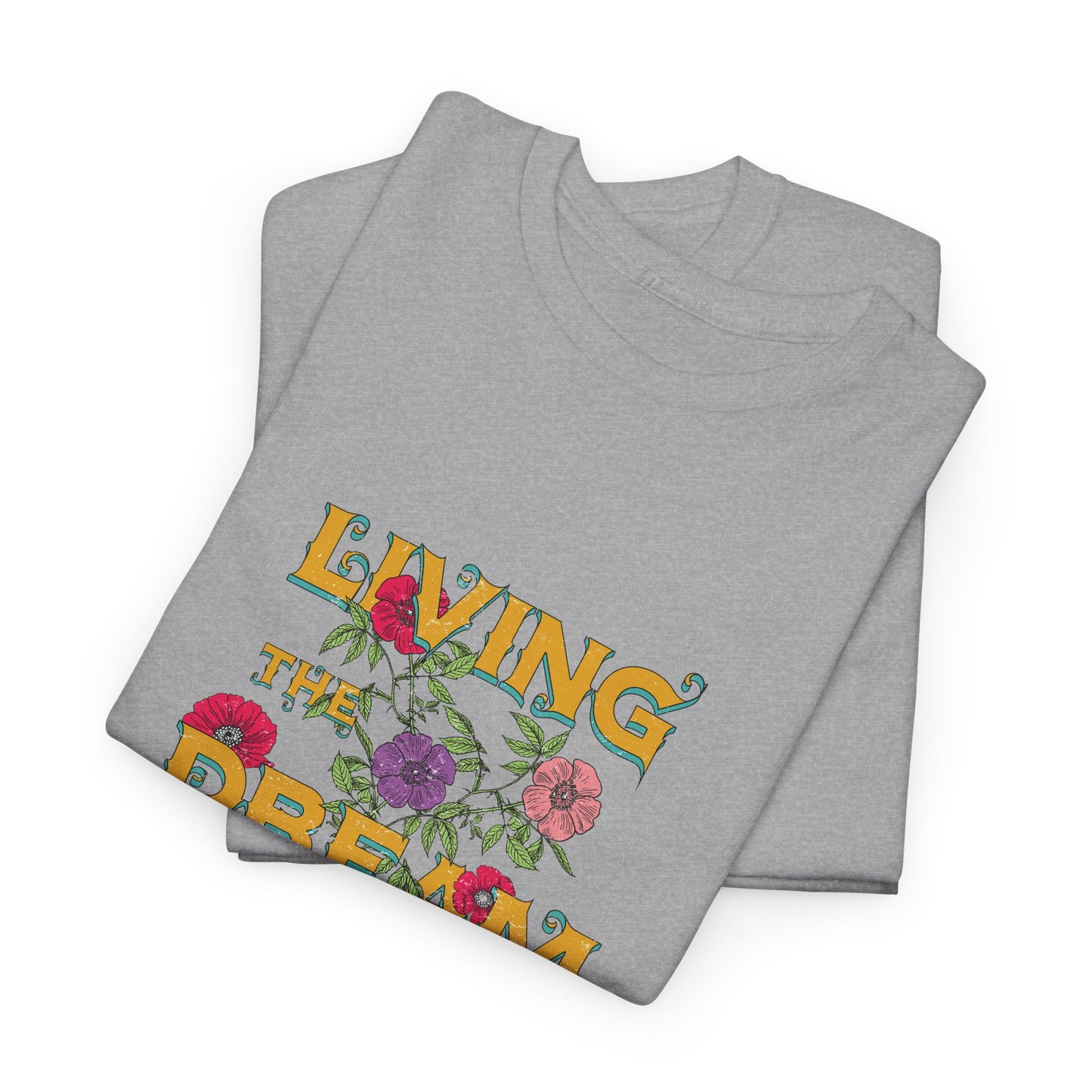 Living the Dream Floral Tee, Unisex Cotton T-Shirt, Inspirational Gift, Casual Everyday Wear, Flower Graphic Shirt, Summer Wardrobe [...]
