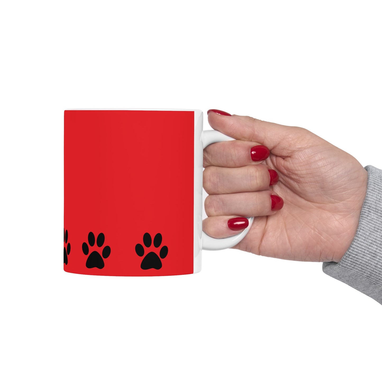Paw Print Ceramic Mug - Ideal for Pet Lovers, Dog Owners, Animal Enthusiasts, Gift for Pet Birthdays, Cozy Coffee Moments, Kitchen Decor