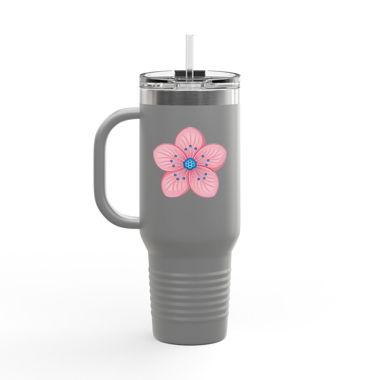 Charming Floral Insulated Travel Mug | 40oz Coffee Cup, Personalized Gift, Summer Hydration, Eco-Friendly Drinkware, Perfect for Road Trips