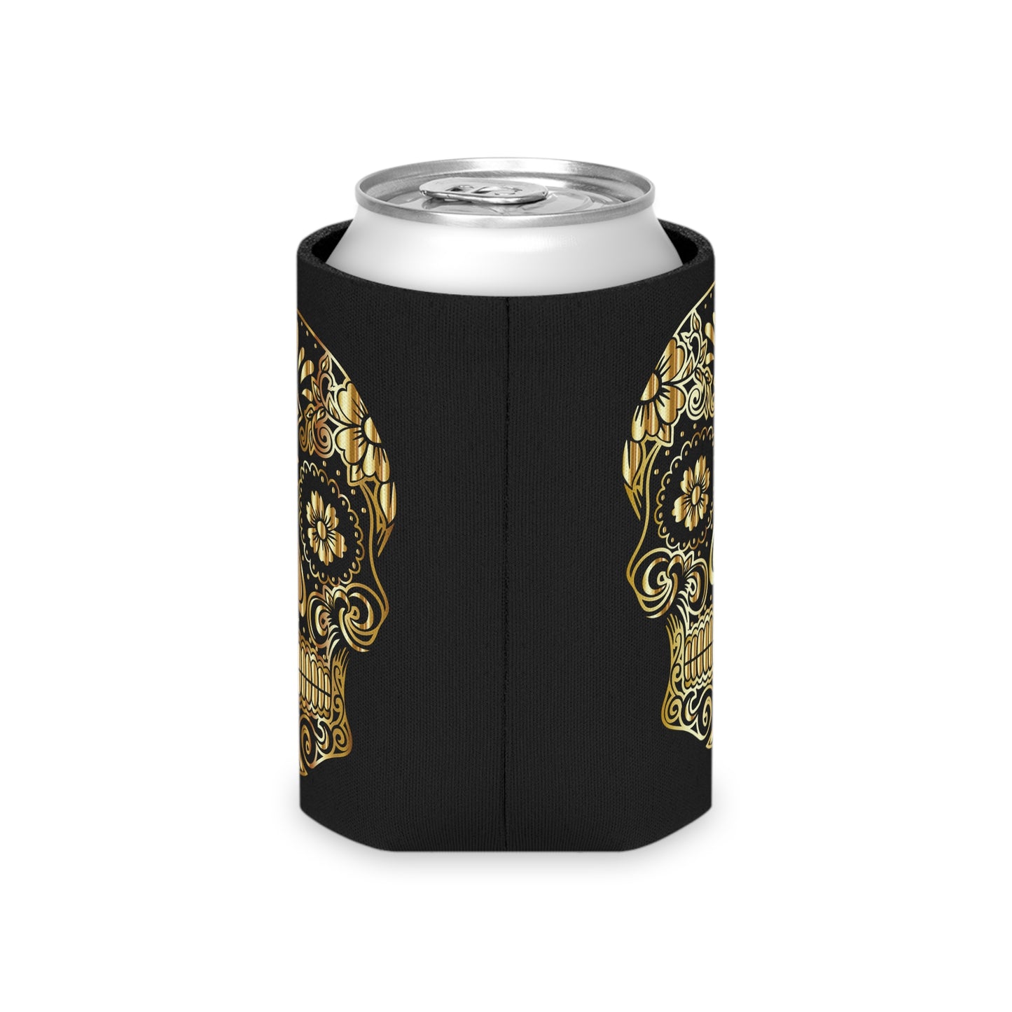 Gorgeous Day of the Dead Skull Can Cooler, Day of the Dead Decor, Beer Sleeve, Fiesta Accessory, Halloween Party Drink Holder