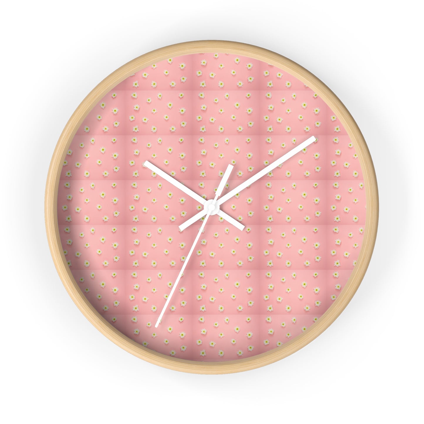 Charming Floral Wall Clock Pink Decor, Home Accessories, Gift for Her
