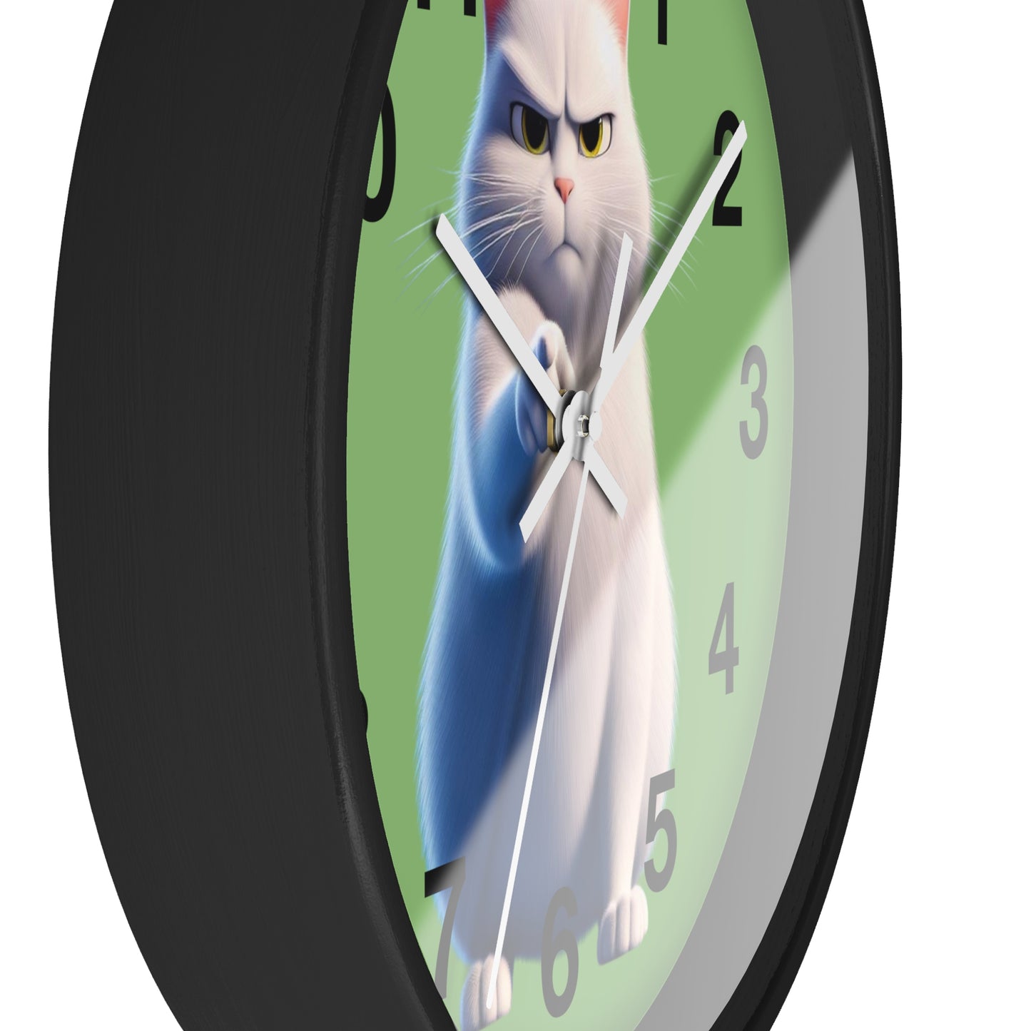 Whimsical Cat Wall Clock, Funny Animal Decor, Unique Gift for Cat Lovers, Home & Office Decoration, Purr-fect for Cat Themed Parties