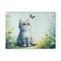 Cute Cat Glass Cutting Board