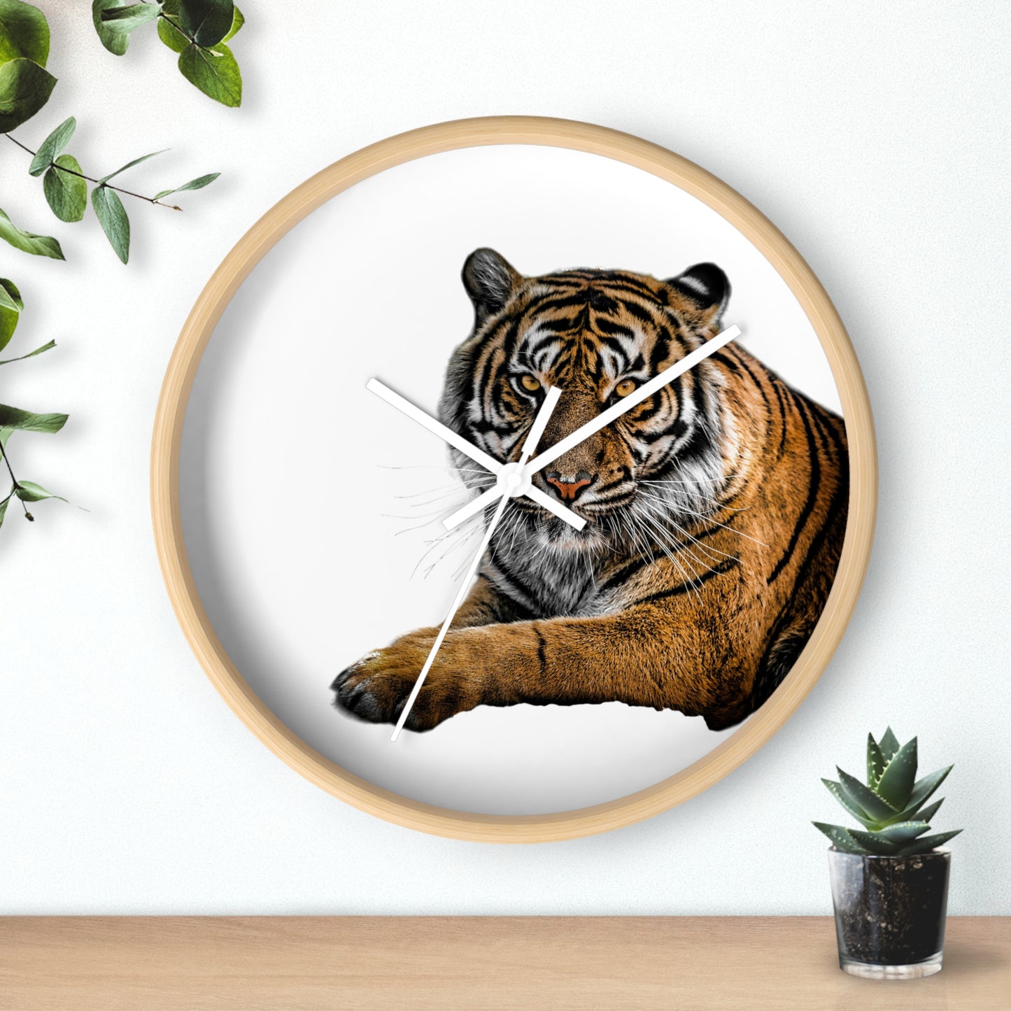 Majestic Tiger Wall Clock, Animal Theme Decor, Wildlife Clock