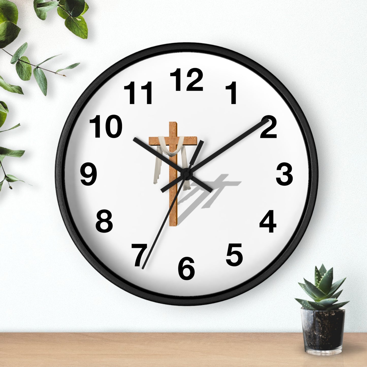 Faith-Inspired Wall Clock for Home Decor, Christian Gift, Religious Wall Art, Inspirational Timepiece, Perfect for Holidays and Celebrations