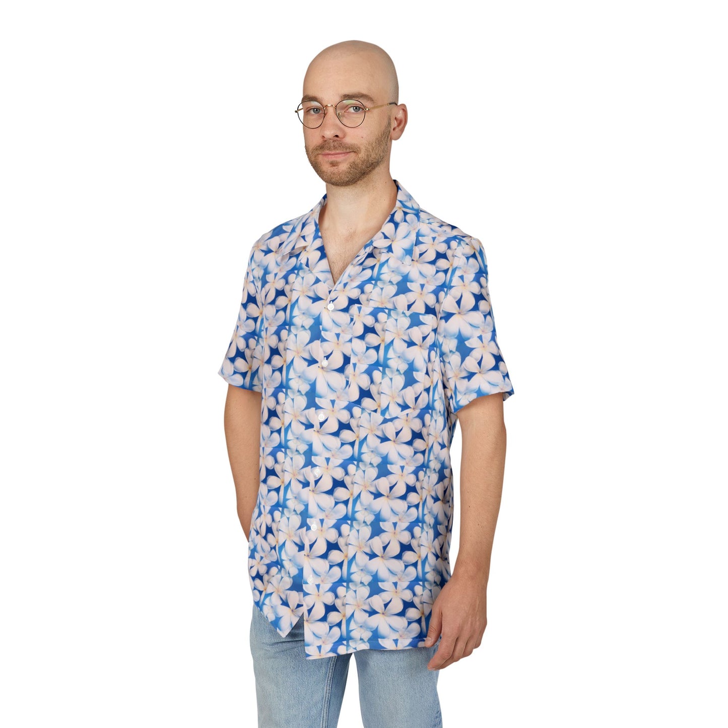 Tropical Floral Button-Down Shirt for Men & Women