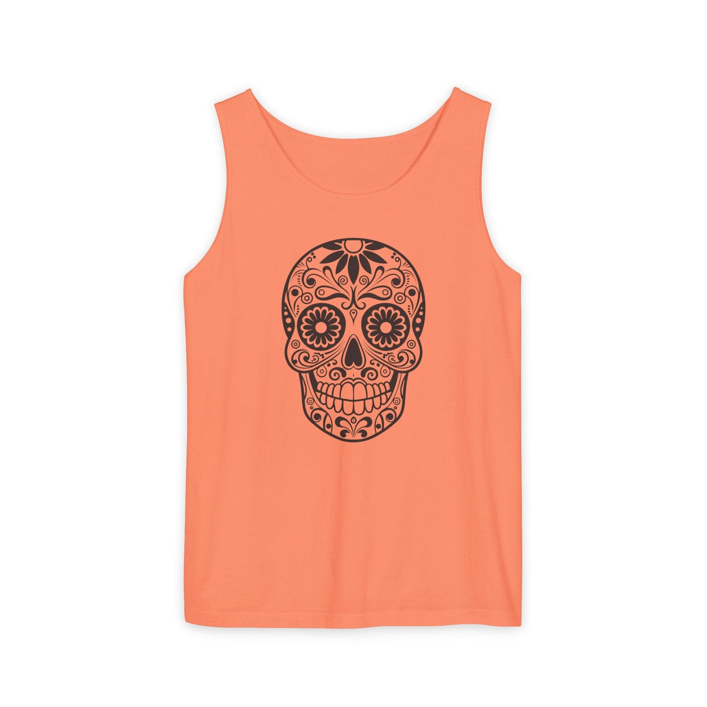 Skull Design Tank Top - Unisex, Cotton Muscle Tee for Festivals