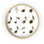 Musical Notes Wall Clock - Perfect for Musicians, Music Lovers