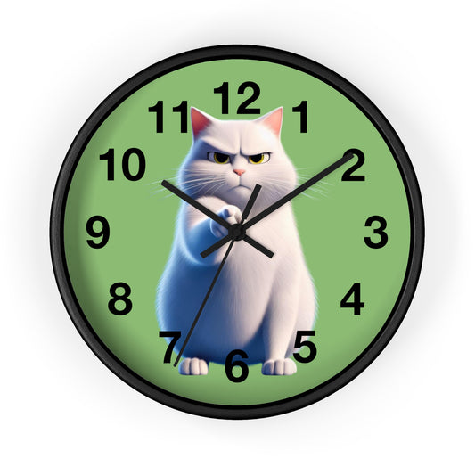 Whimsical Cat Wall Clock, Funny Animal Decor, Unique Gift for Cat Lovers, Home & Office Decoration, Purr-fect for Cat Themed Parties
