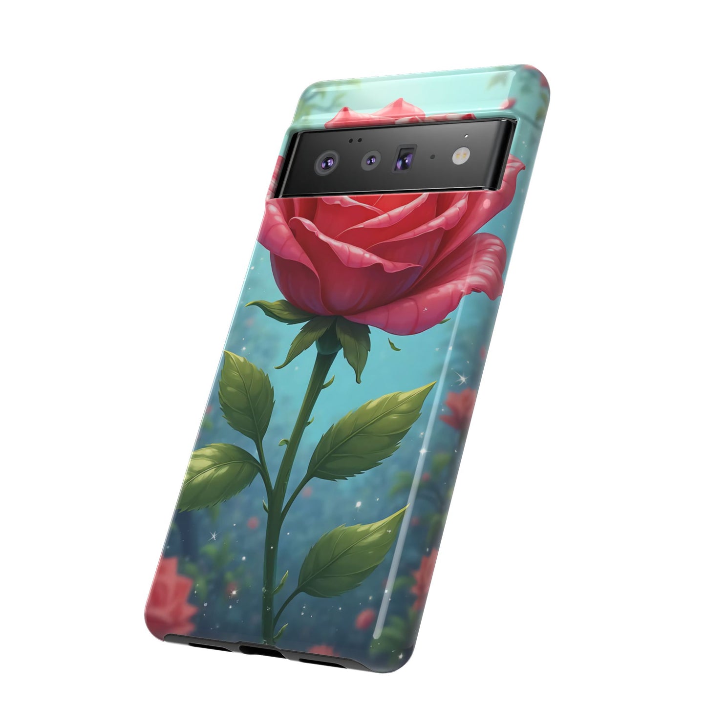 Floral Phone Case, Tough Cases with Elegant Rose Design, Stylish iPhone Cover, Rose Flower Gift for Nature Lovers, Unique Mobile Accessories