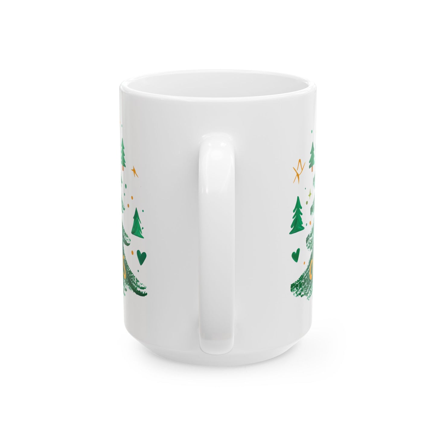 Festive Christmas Ceramic Mug | Holiday Coffee Cup, Hand-painted Design, Gift for Him, Her, Family, Friends, Winter Wonderland