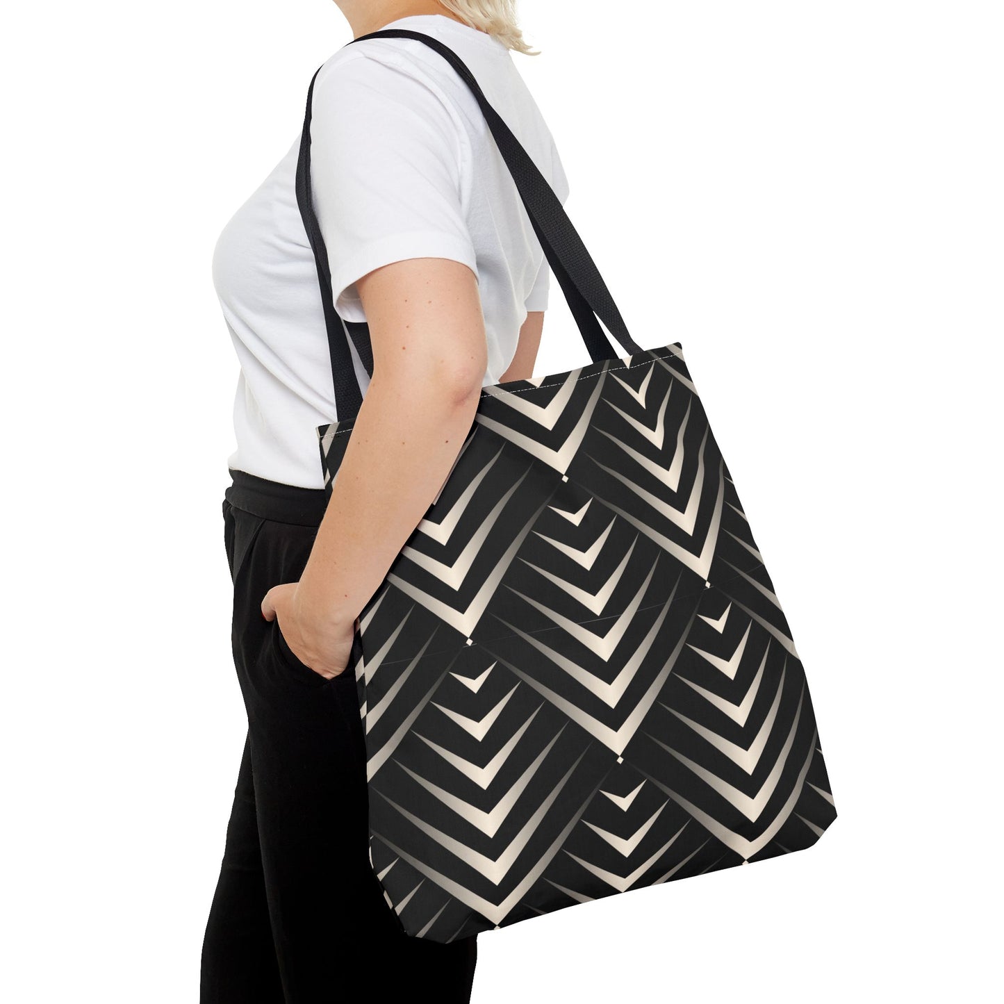 Chic Geometric Tote Bag, Stylish Everyday Bag, Reusable Shopping Tote, Eco-Friendly Gift, Fashion Accessory for All Occasions