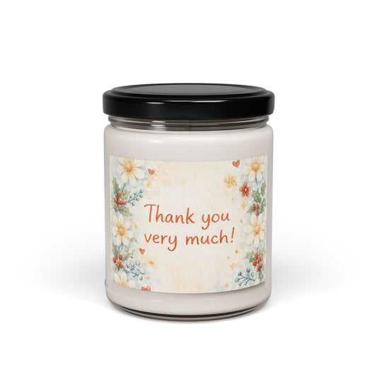 Thank You Very Much Floral Scented Soy Candle — 9oz Jar