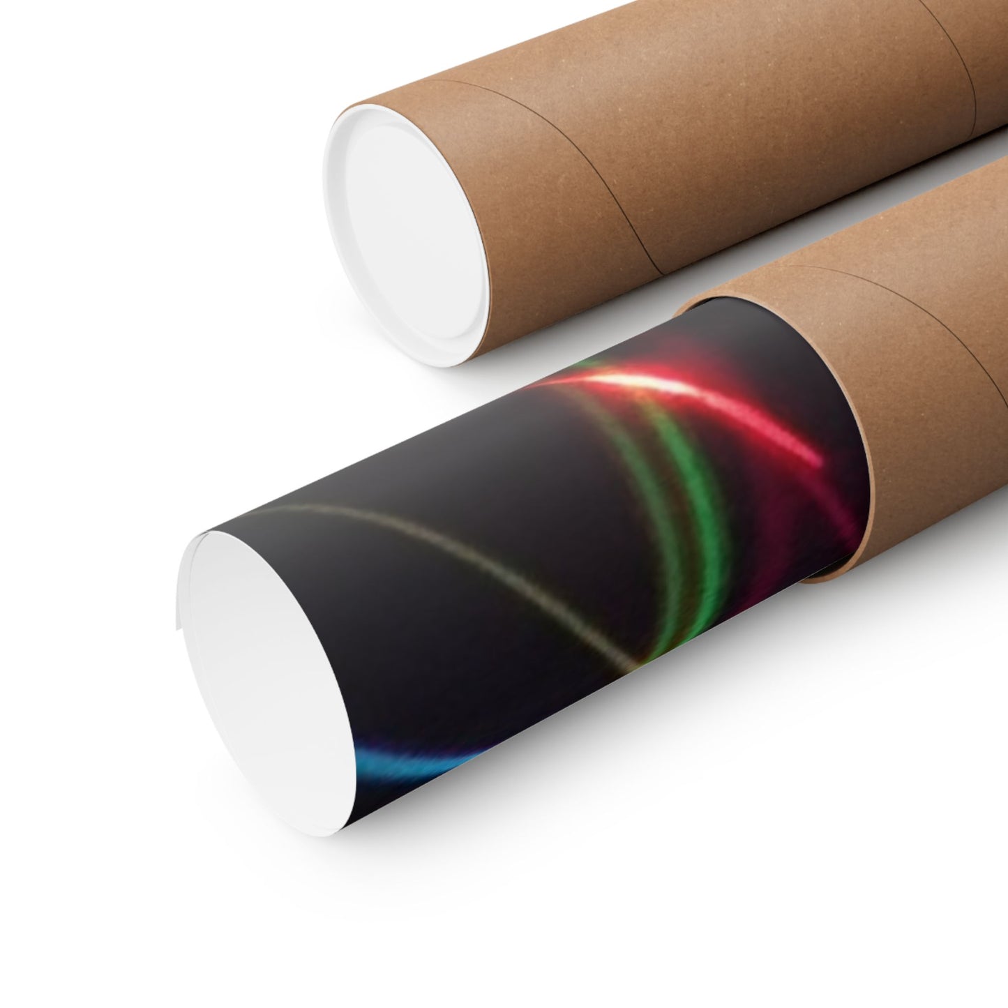 Neon Laser Light Vertical Poster, Colorful Wall Art for Home Music Festival