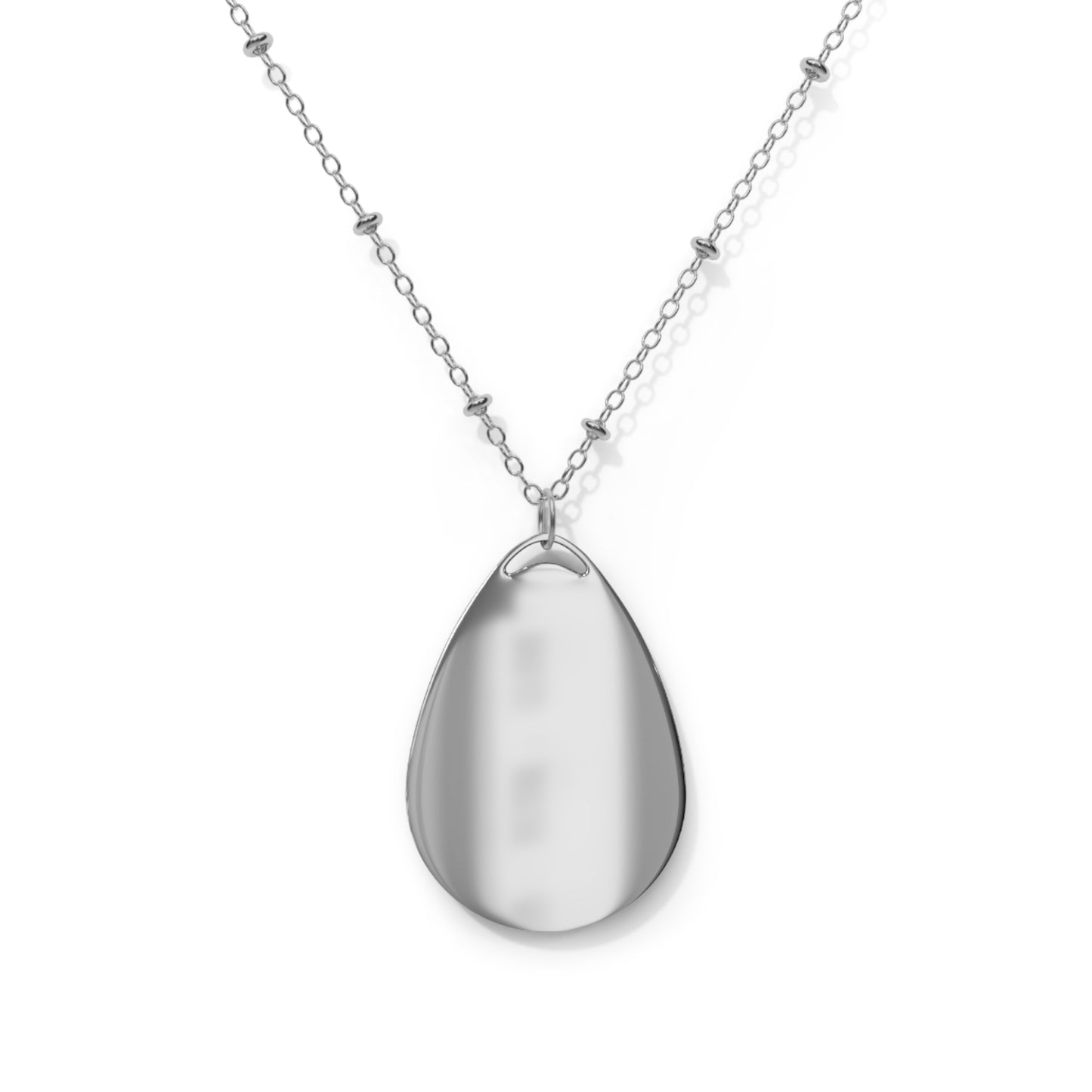 Oval Necklace — "Love Has Four Paws" Pet Memorial Pendant Necklace