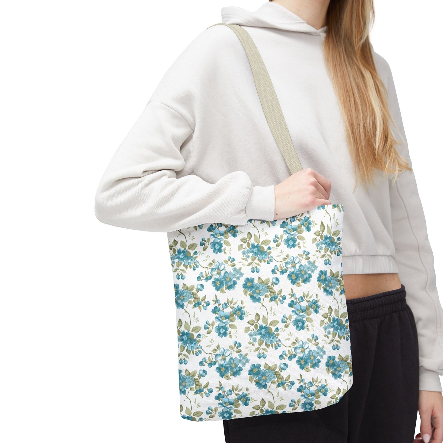 Floral Design Tote Bag | Reusable Shopping Bag, Beach Tote, Eco-Friendly Bag, Gift for Her, Travel Organizer