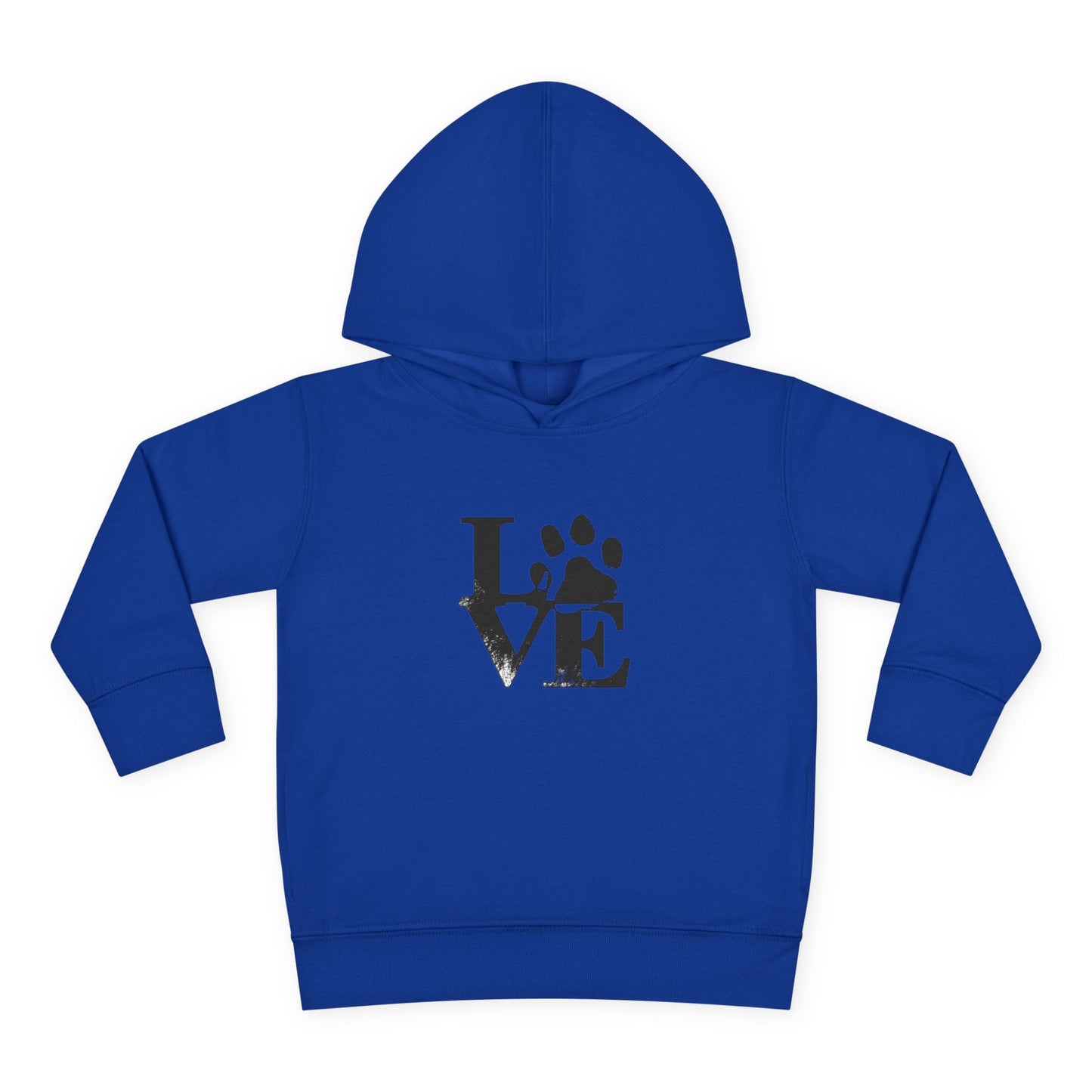 Paw Print Love Toddler Fleece Hoodie, Cute Kids Sweatshirt, Animal Lover Gift, Pet Lover Apparel, Cozy Toddler Hoodie