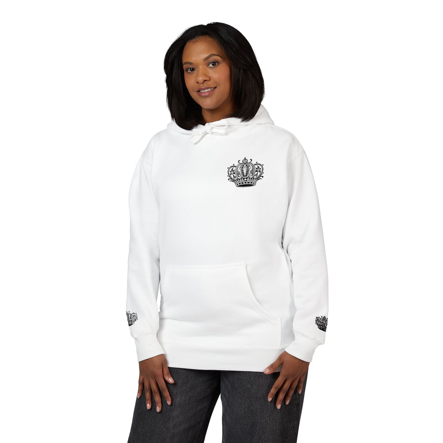 Crown Floral Unisex Fleece Hoodie | Cozy Streetwear, Perfect Gift for Him & Her, Autumn Fashion, Casual Wear, Trendy Outfit