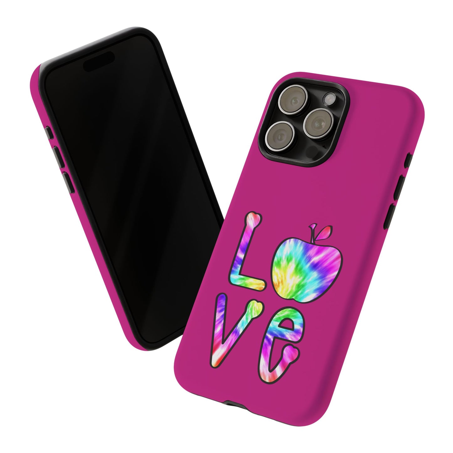 Colorful Love Phone Case, Tough Cases for iPhone, Cute Phone Accessory, Gift for Her, Summer Vibe Phone Cover
