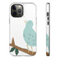 Birdsong Phone Case — Cute Blue Bird on Branch Protective Case