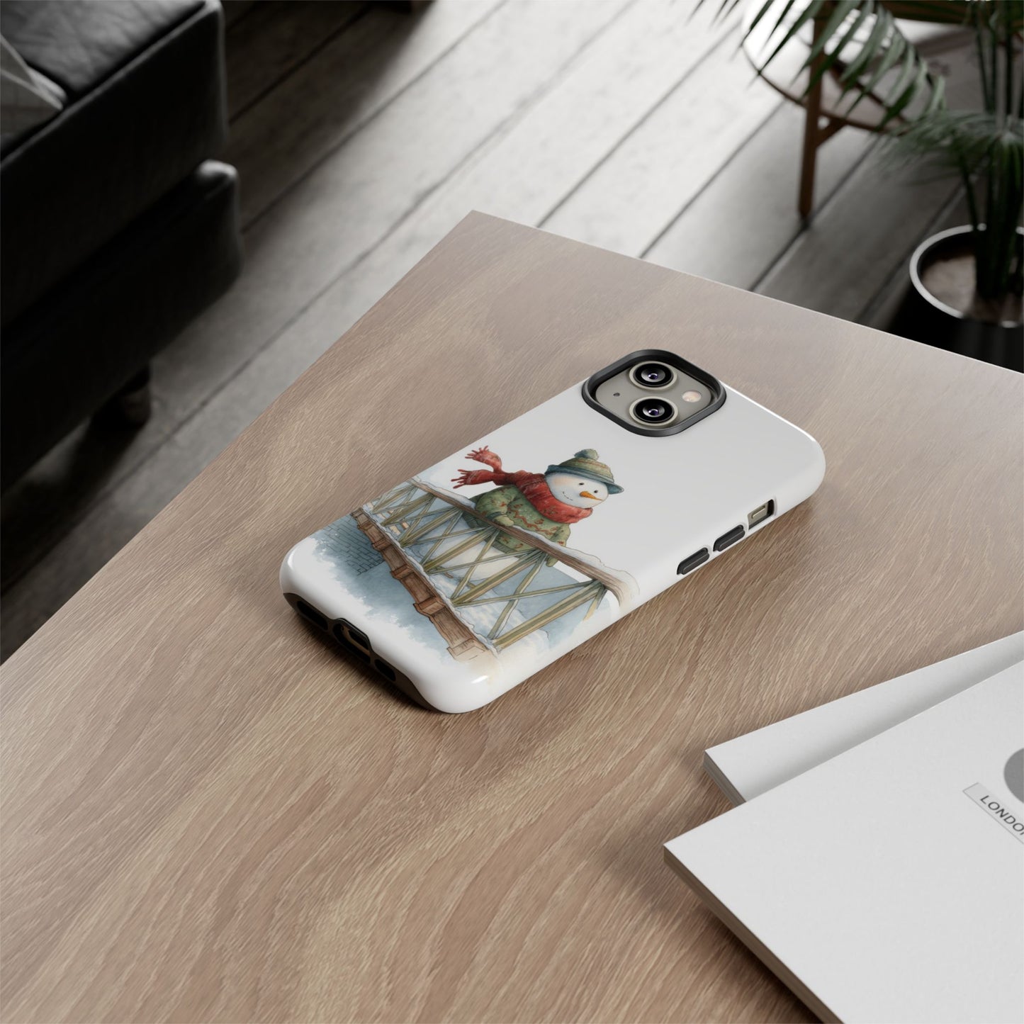 Snowman Phone Case – Winter Holiday Gift, Cute Snowman Design, Winter Accessories, Protective Phone Case, Unique Christmas Present