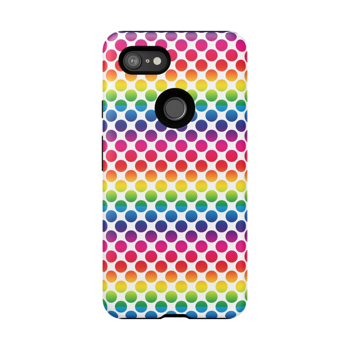 Rainbow Dot Phone Case, Colorful Phone Cover, Fun Phone Accessory, Gift for Friends, Trendy Mobile Case