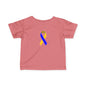 Infant Fine Jersey Tee with Blue and Yellow Ribbon, Cute Baby T-Shirt, Baby Shower Gift, Toddler Apparel, Infant Outfit, Newborn Clothes