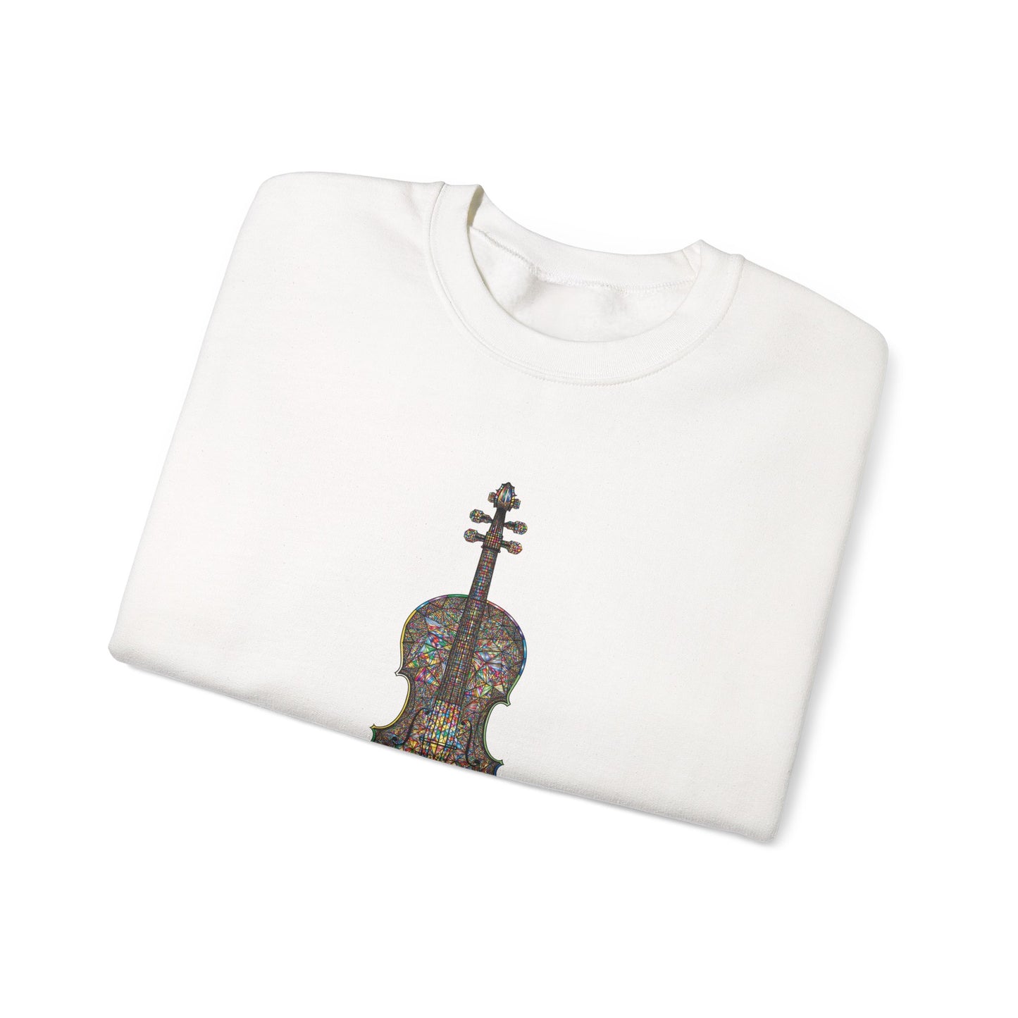 Stylish Violin Art Sweatshirt, Music Lover Gift, Cozy Crewneck, Perfect for Concerts, Music Festivals, Unisex Apparel, Gift for Musicians
