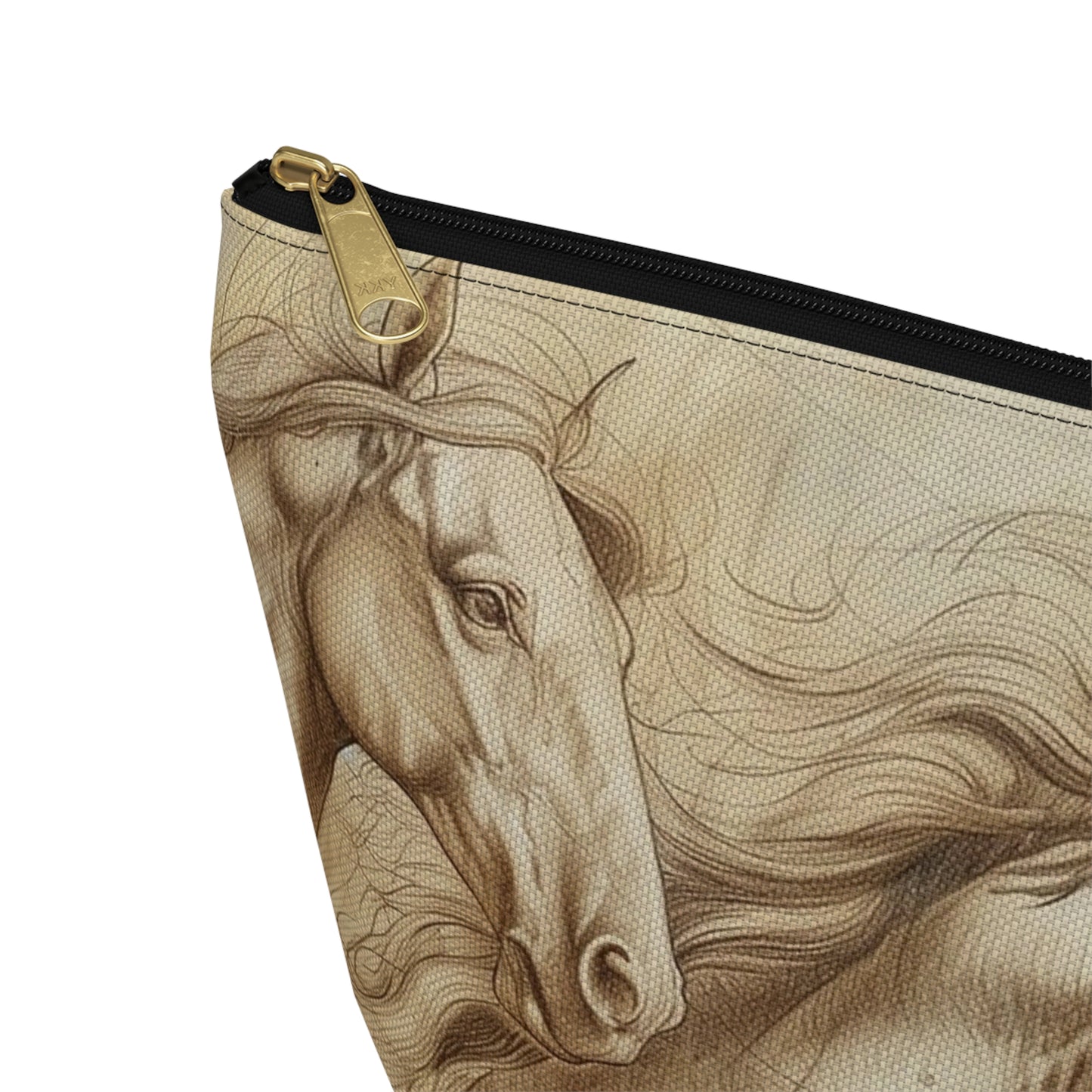 Horse Run Accessory Pouch — Equestrian Makeup & Travel T-Bottom Bag