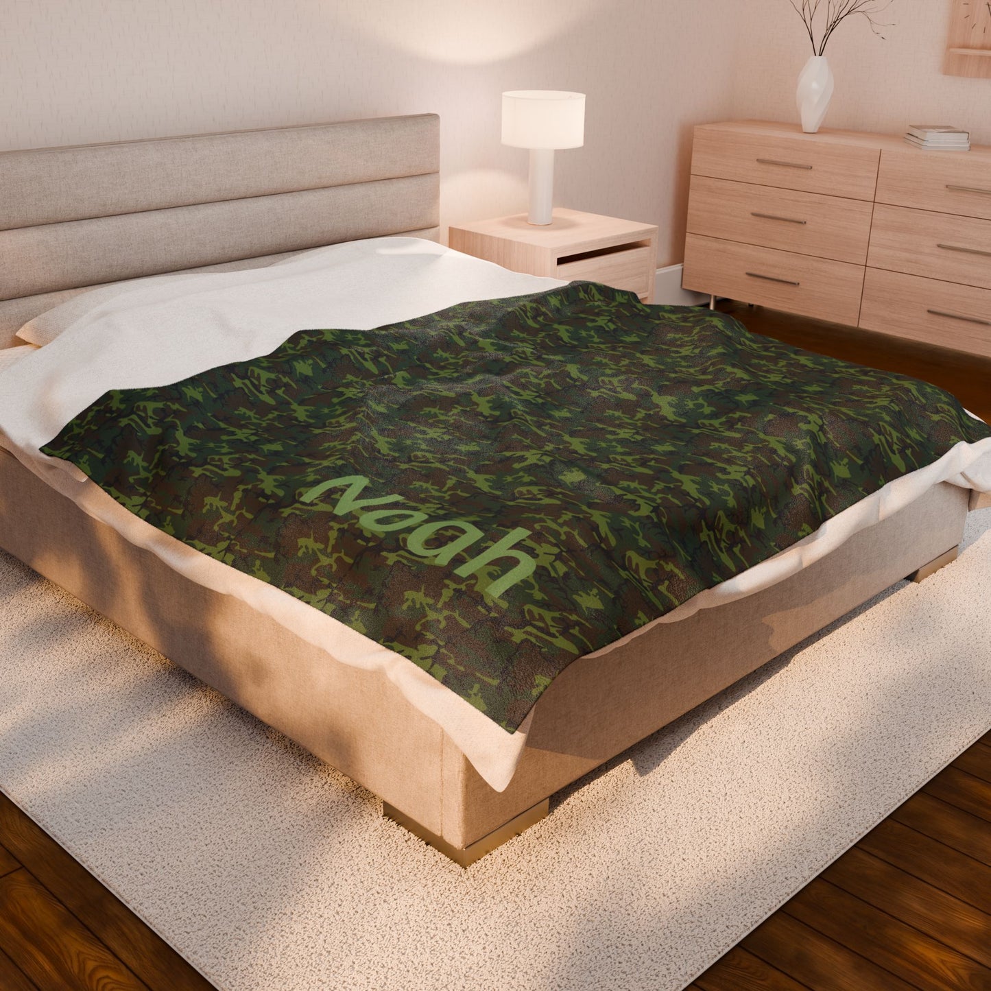 Camouflage Velveteen Plush Blanket - Noah