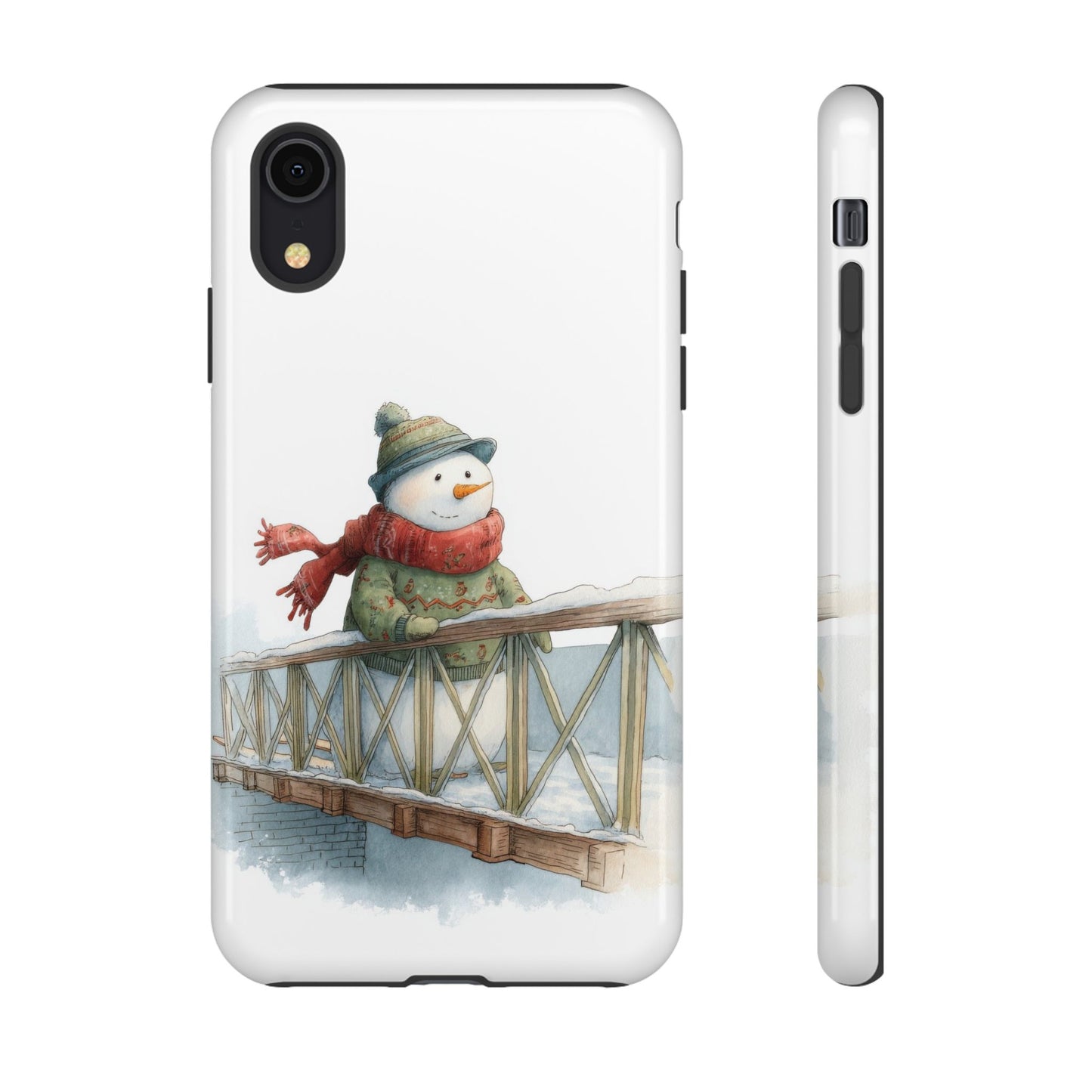 Snowman Phone Case – Winter Holiday Gift, Cute Snowman Design, Winter Accessories, Protective Phone Case, Unique Christmas Present