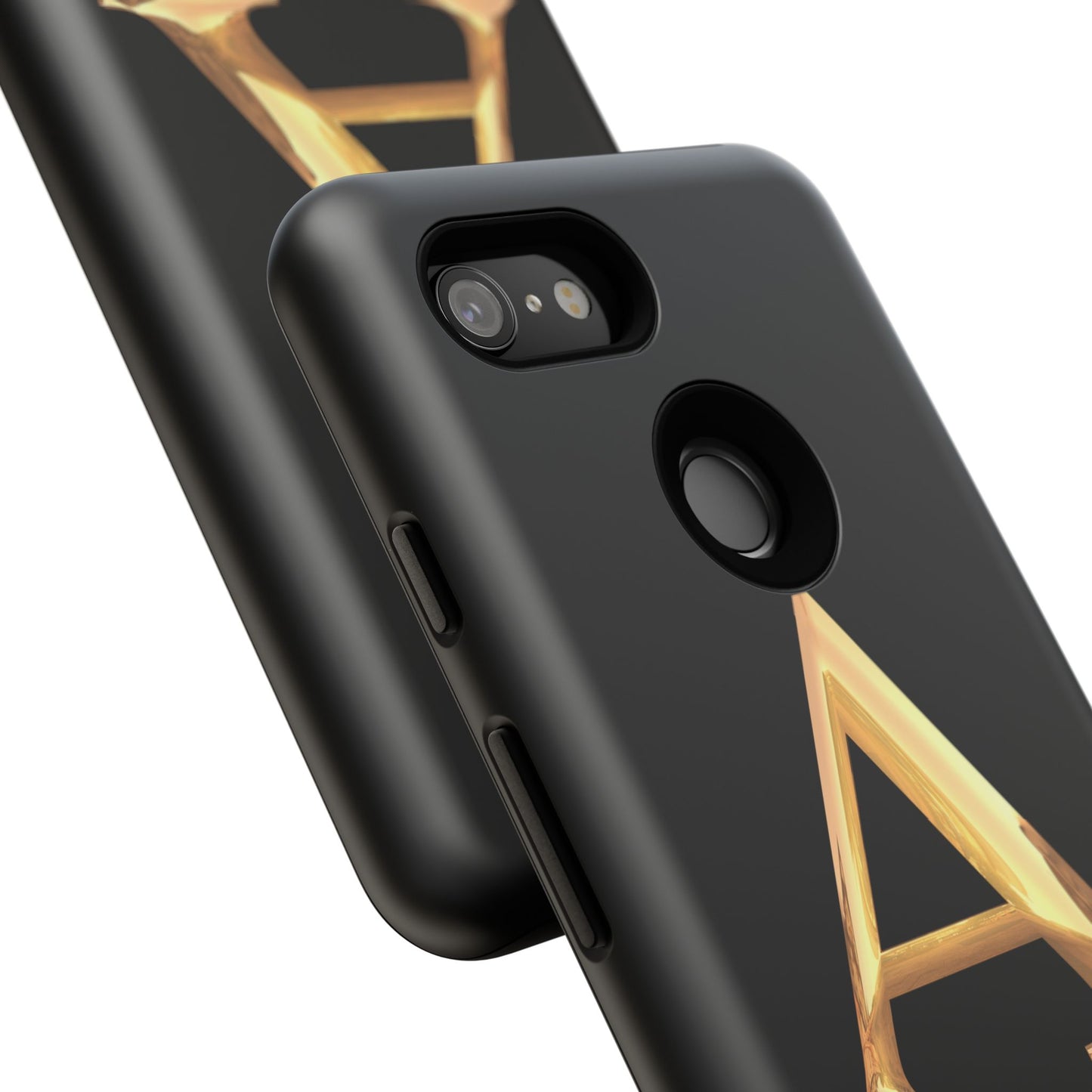 Custom Phone Case with Gold Letter A, Monogrammed Gift, Tough Protective Case, Personalized Phone Accessory, Unique Phone Cover