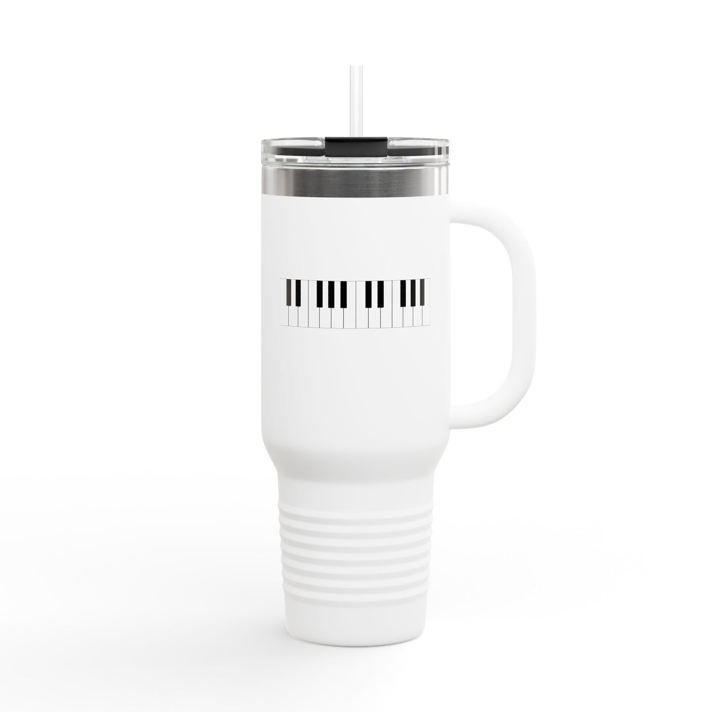 Piano-Themed Insulated Travel Mug, 40oz | Music Lover's Drinkware, Perfect Gift for Musicians, Coffee Mug, Travel Cup, Concert Essential