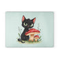 Whimsical Cat Glass Cutting Board, Cute Kitchen Decor, Cat Lover Gift, Unique Housewarming Gift, Cooking Accessory, Pet-Themed Kitchenware