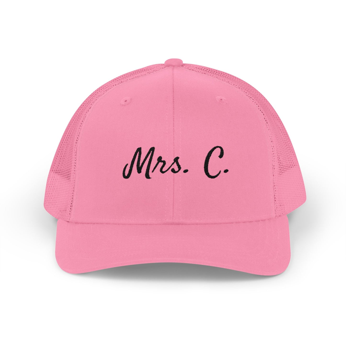 Mrs. C. Snapback Trucker Cap for Newlyweds, Wedding Gift, Bride Hat, Personalized Cap, Casual Style Accessories