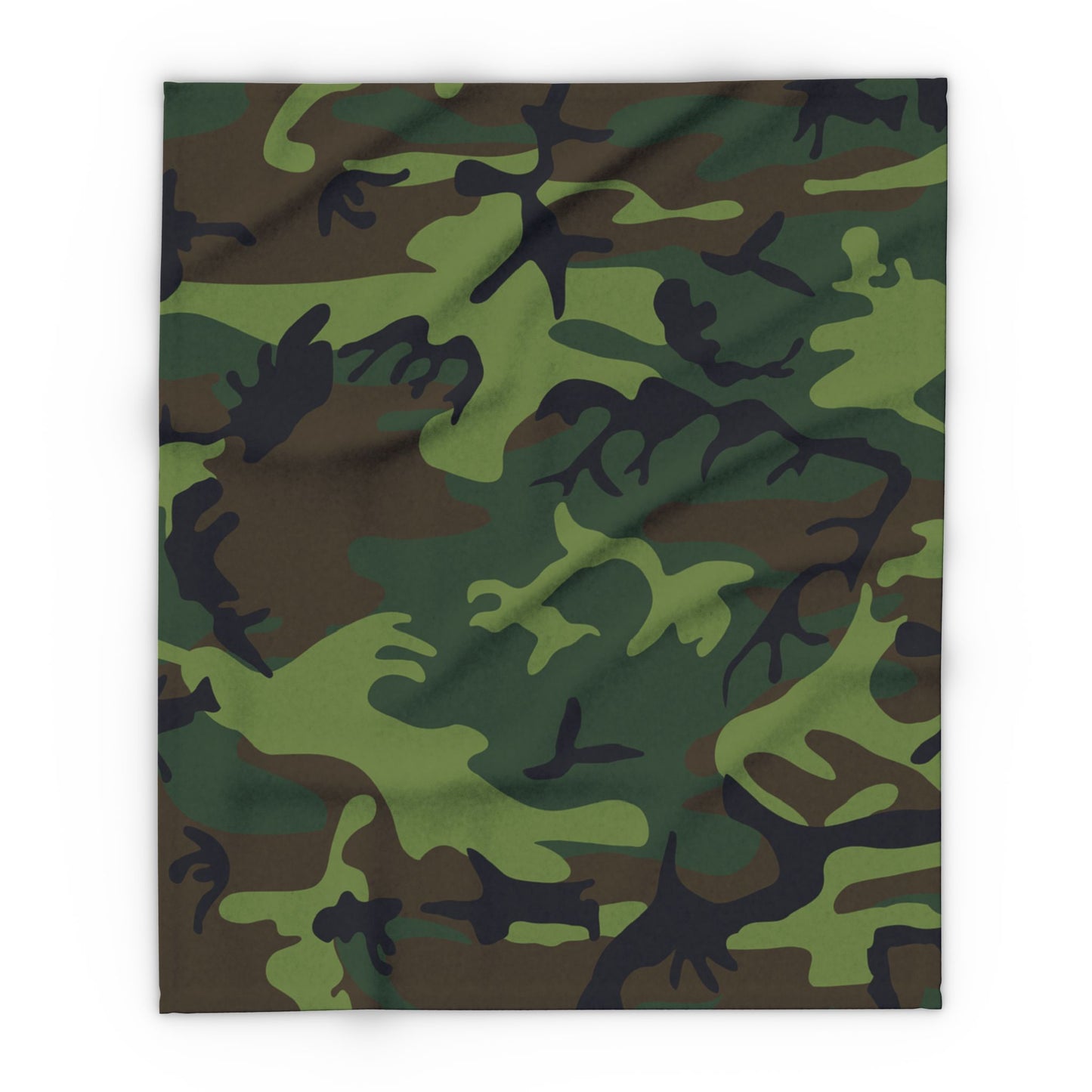 Camouflage Fleece Blanket, Cozy Decor for Outdoor Lovers, Perfect for Camping, Gifting, Military Veterans, Warm Home Accessory
