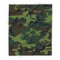 Camouflage Fleece Blanket, Cozy Decor for Outdoor Lovers, Perfect for Camping, Gifting, Military Veterans, Warm Home Accessory