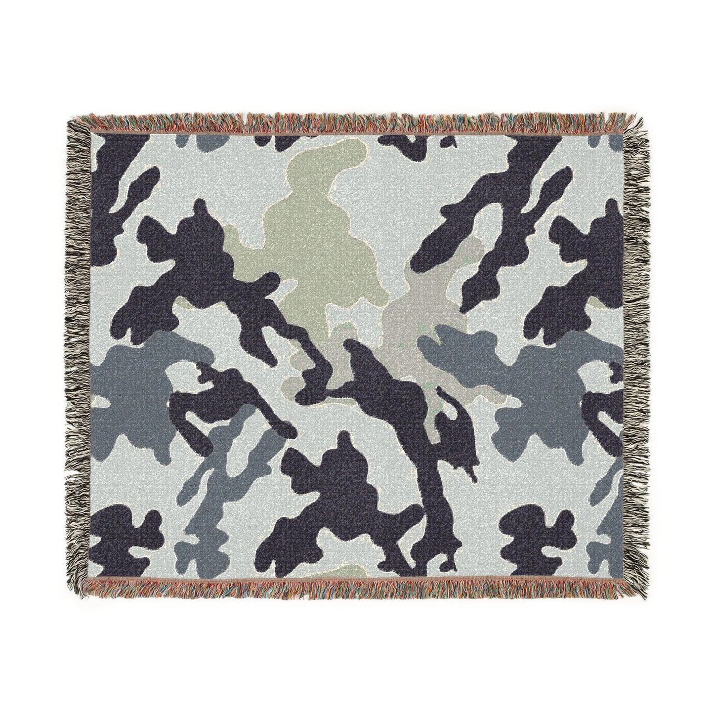 Camouflage Woven Blanket | Cozy Camo Throw for Outdoor Lovers, Camping Decor, Gift for Him, Home Blanket, Picnic Blanket