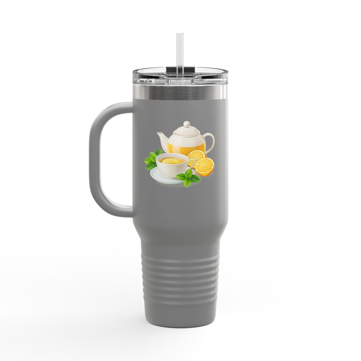 Lemonade Insulated Travel Mug, Perfect for Hot Drinks, Summer Picnics, Outdoor Adventures, Gifts for Tea Lovers, 40oz