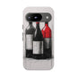 Wine Lover's Phone Case, Tough Phone Cover, Artistic Wine Design, Gift for Wine Enthusiasts, Customizable Case, Unique Wine Art