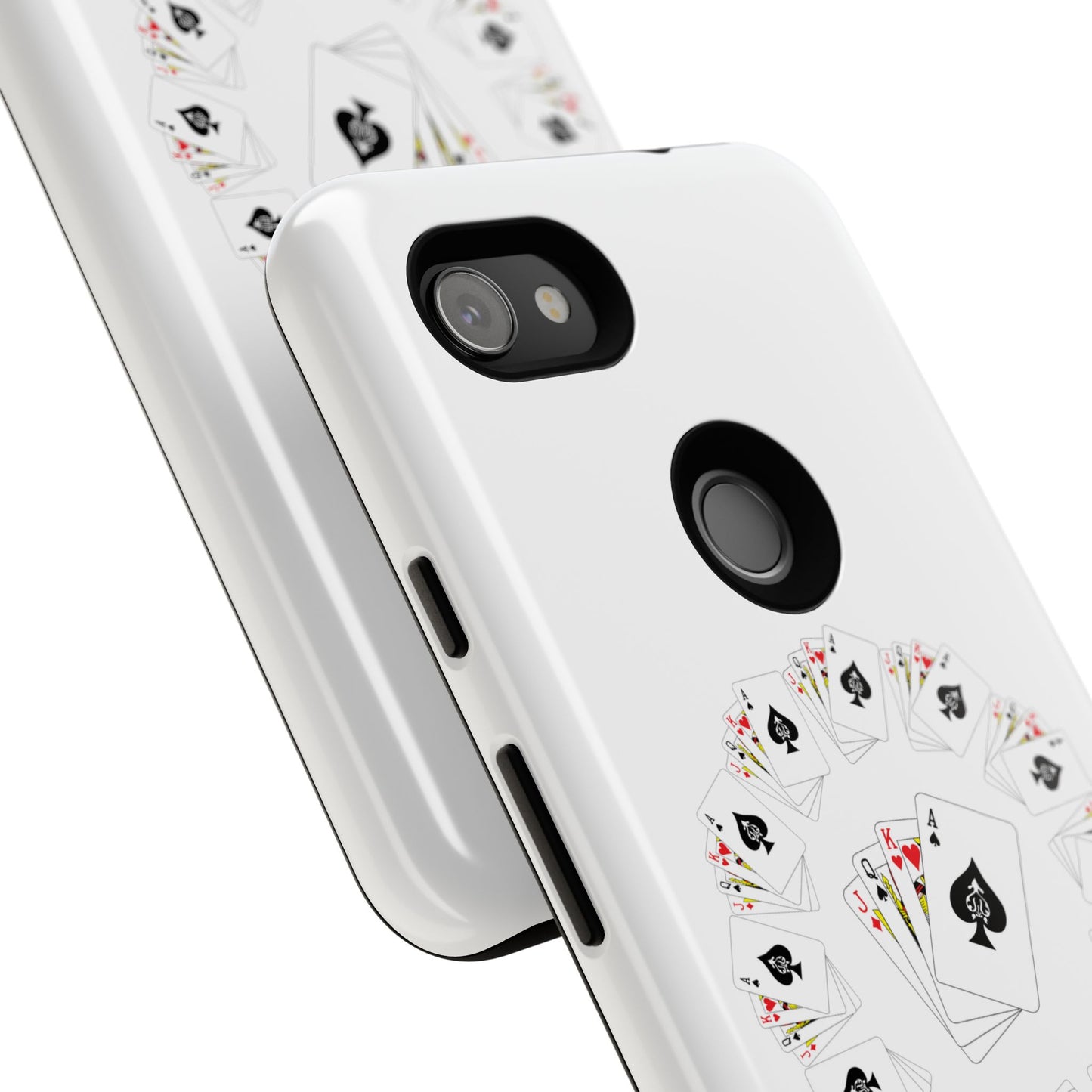 Tough Cases Phone Case, Floral Playing Cards Design, Cute Gift for Gamers, Unique Accessories for Friends, Fun Party Favor