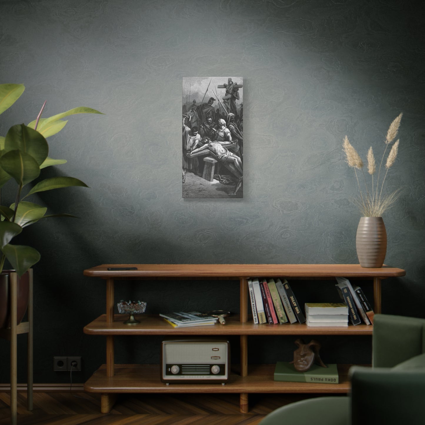 Crucifixion Art Matte Canvas Print – Stretched Religious Wall Decor