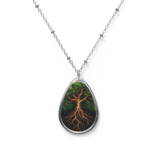 Tree of Life Oval Necklace, Nature Jewelry, Gift for Her, Bohemian Necklace, Spiritual Gifts, Personalized Pendant