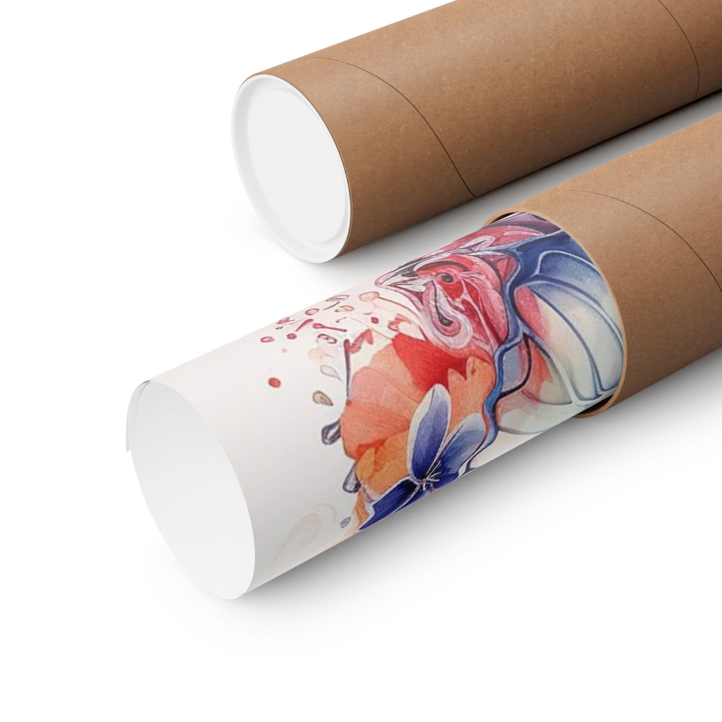 Butterfly Watercolor Wall Poster — Floral Pastel Matte Vertical Print